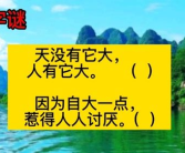 天有它大人有它大打一字谜,天大人谜底揭晓”